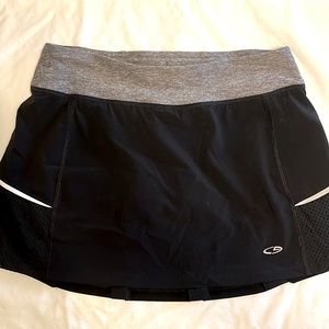 Black and gray quick dry tennis/athletic skirt. XS